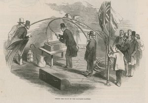 Firing the Train by the Galvanic Battery by English School