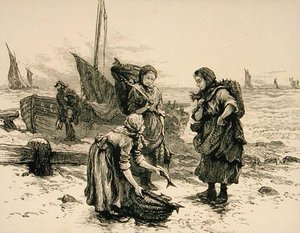 Fisherwomen in c.1880, from 