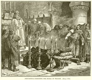 Fitz-Arthur Forbidding the Burial of William by English School