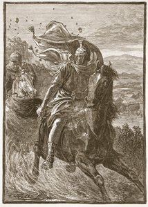 Flight of Pompey from the Battlefield of Pharsalia by English School