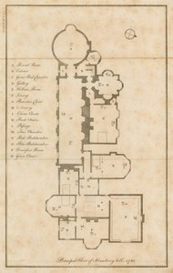 Floorplan of the principal floor, Strawberry Hill, London by English School