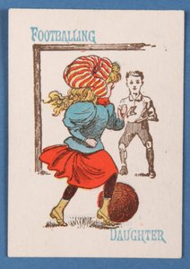 Footballing Daughter, from the Happy Families card game, c.1890-1900 by English School