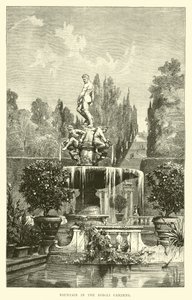 Fountain in the Boboli Gardens by English School