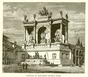 Fountain of Alexander Severus, Rome by English School