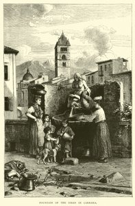 Fountain of the Siren in Carrara by English School