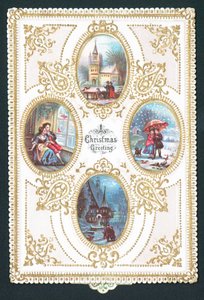 Four Christmas Scenes by English School