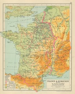 France & Burgundy Showing the Feudal Lordships About the Year 1032 AD