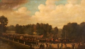 Francis Dukinfield Astley in Procession as High Sheriff by English School