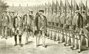 Frederick William I and his Giant Guards by English School