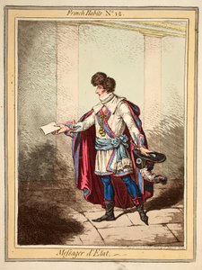 French Habits No. 12, State Messenger, pub by H. Humphreys May 21st 1798 by English School