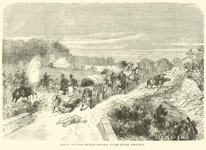 French capturing Prussian provision wagons before Thionville, September 1870 by English School