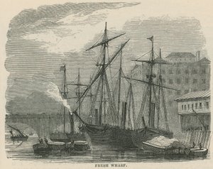 Fresh Wharf on the Thames by English School