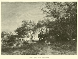 From a Villa Near Bordighera by English School