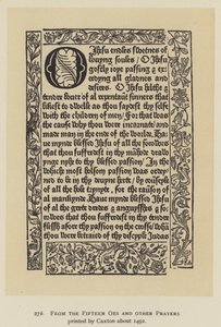 From the Fifteen Oes and Other Prayers printed by Caxton about 1491 by English School