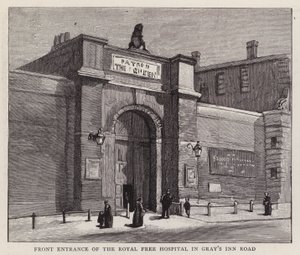 Front Entrance of the Royal Free Hospital, Gray