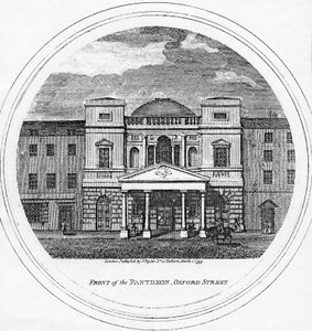 Front of the Pantheon, Oxford Street, 1795