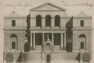 Front of the Sessions House in the Old Bailey by English School