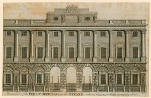 Front View of the Public Offices in the Strand Where Somerset House Formerly Stood