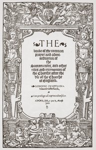 Frontispiece, The Book of Common Prayer, 1549 by English School