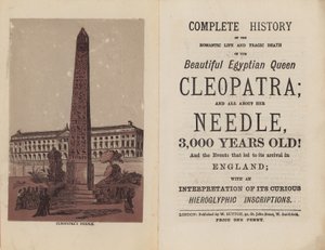 Frontispiece and Title Page for Complete History of the Romantic Life and Tragic Death of the Beautiful Egyptian Queen Cleopatra