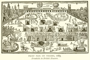 Frost Fair on Thames, 1683 by English School