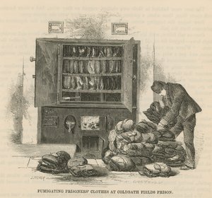 Fumigating prisoners clothes at Coldbath Fields Prison by English School