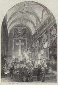 Funeral Service in Honour of Marshal Soult, in the Church of the Invalides, at Paris by English School