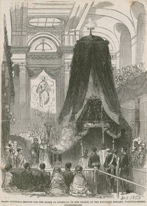 Funeral for the Queen of Portugal, in the Chapel of the Bavarian Embassy, Warwick Street, Golden Square by English School