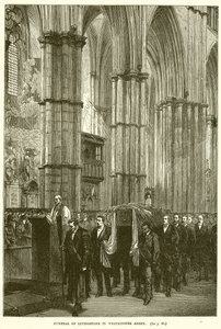 Funeral of Livingstone in Westminster Abbey by English School