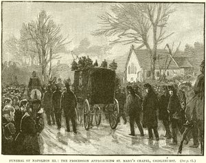 Funeral of Napoleon III: The Procession approaching St. Mary