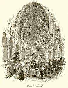 Funeral of Sidney by English School
