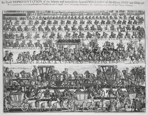 Funeral procession for the Duke of Marlborough by English School
