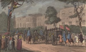 Funeral procession of Queen Caroline, estranged wife of King George IV