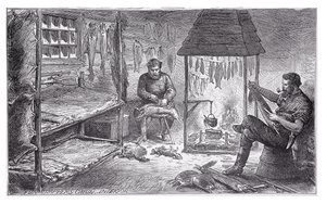 Fur Trappers in Canada, 1880 by English School