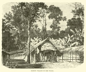 Gaboon Village in the woods by English School