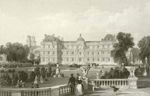 Garden Front of the Luxembourg, Paris by English School