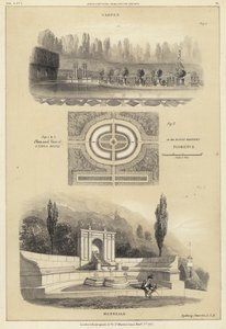 Gardens: Isola Bella in the Boboli Gardens, Florence, and Monreale, Italy by English School