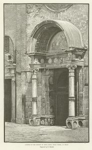 Gateway of the Church of Santa Maria delle Grazie, at Milan by English School