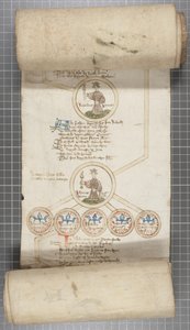 Genealogical roll of the kings of England, c.1440-79 by English School