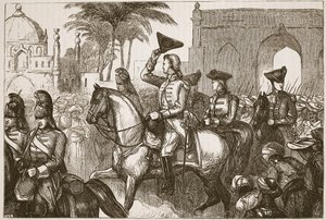 General Goddard Entering Surat, Illustration from Cassell