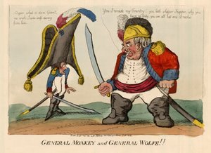 General Monkey and General Wolfe!! by English School