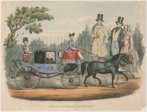 General Tom Thumb in His Carriage by English School