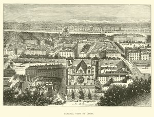 General View of Lyon by English School