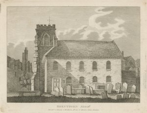 General View of a Graveyard in Brentford by English School