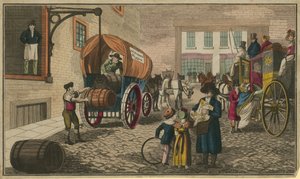 General View of People on a Street by English School