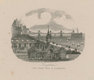 General View of the Chain Pier and Aquarium on the Seafront at Brighton by English School