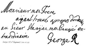 George I, King of England, born 1660, died 1727 by English School