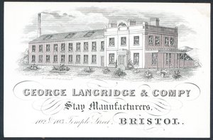 George Langridge & Company, Stay Manufacturers, Trade Card by English School