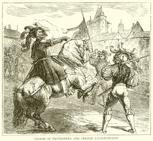 George of Frundsberg and German Landsknechte by English School