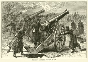 German Battery Before Paris by English School